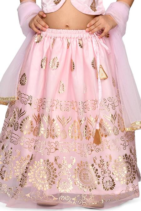 Buy Saka Designs Pink Net Printed Lehenga Set Online at Aza Fashions Buy_Saka Designs_Pink Net Printed Lehenga Set_Online_at_Aza_Fashions