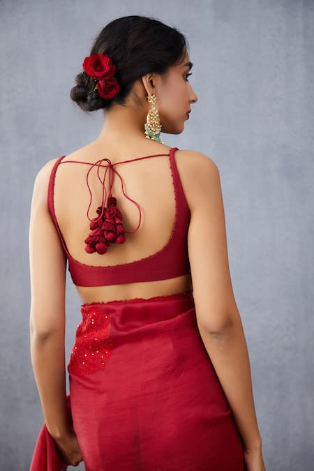 Torani Handwoven Chanderi Surkh Anaadi Blouse 