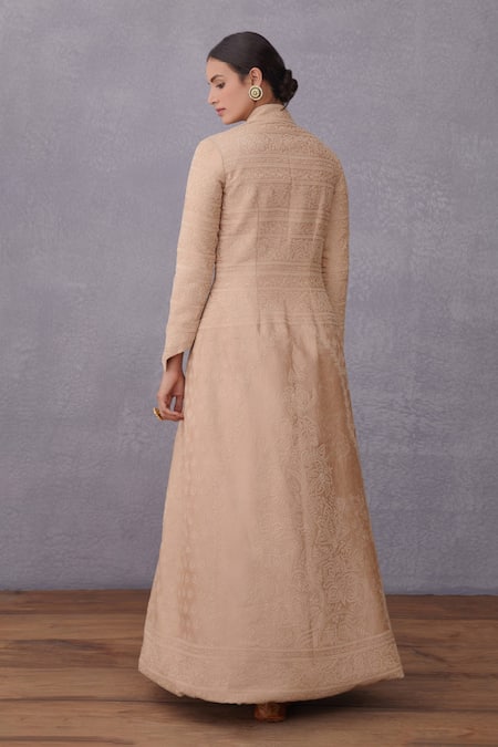 Torani Chandan Dhuni Jacquard Dress With Chogha 