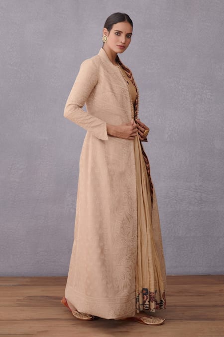 Torani Chandan Dhuni Jacquard Dress With Chogha 