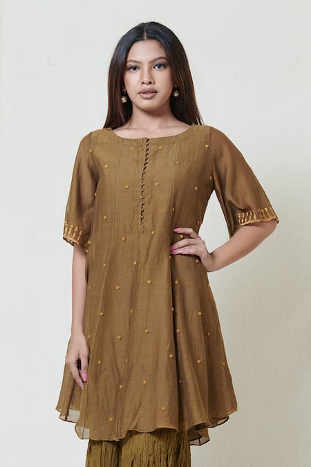 Brij Kora Chanderi Kurta Palazzo Set 