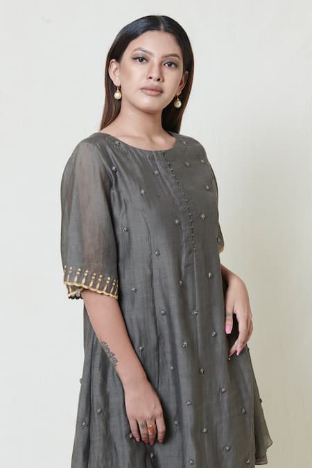 Brij Kora Chanderi Kurta Palazzo Set 