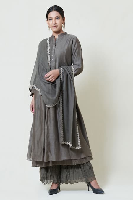 Brij Kora Chanderi Kurta Palazzo Set 