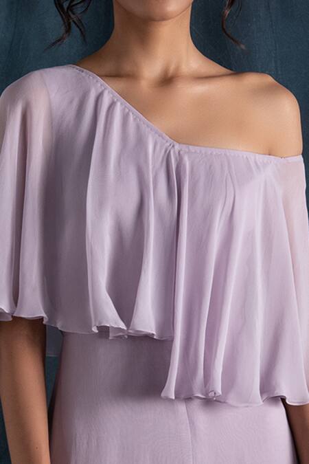 Shop_Lavanya Ahuja_Purple Georgette Asymmetric Overlay Jumpsuit _Online_at_Aza_Fashions