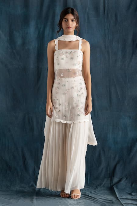 Lavanya Ahuja Embroidered Silk Organza Kurta Set 