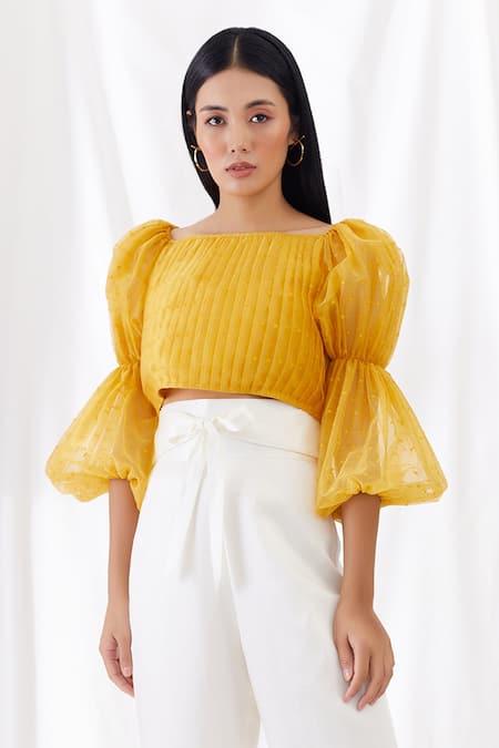 Lavanya Ahuja Organza Crop Top 