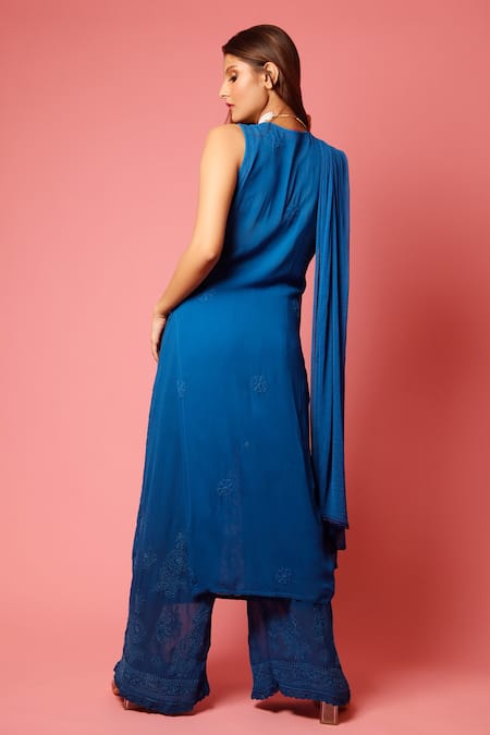 LABEL AISHWARYRIKA Chikankari Long Kurta 