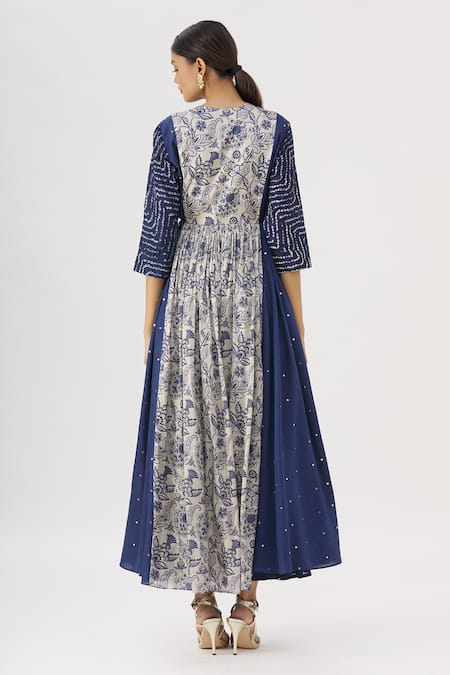 Label Anushree Chanderi Silk Flared Tunic 