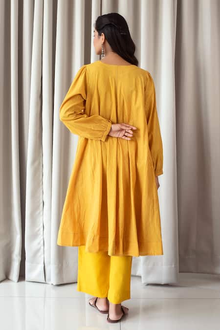 Taro Zari Striped Anarkali & Pant Set 