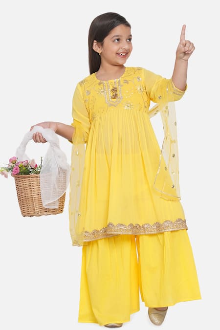 Little Bansi Cotton Embroidered Anarkali Set 