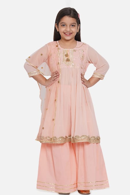 Little Bansi Cotton Embroidered Anarkali Set 