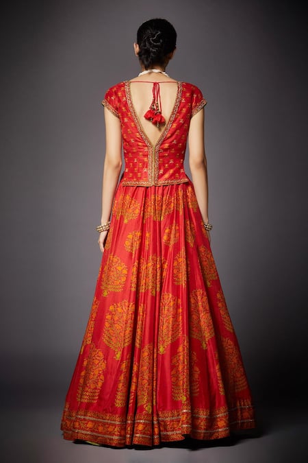 RI.Ritu Kumar Floral Print Bridal Lehenga Set 