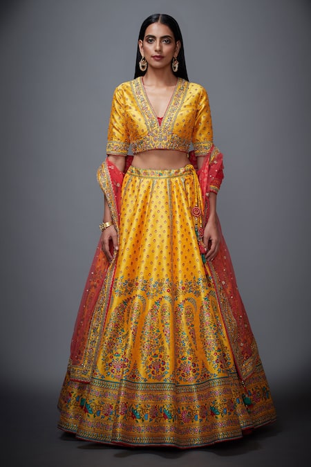 RI.Ritu Kumar Floral Print Bridal Lehenga Set 