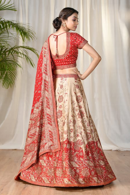 RI.Ritu Kumar Embroidered Bridal Lehenga Set 