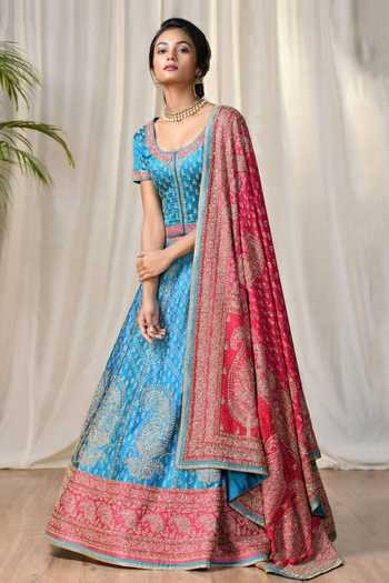 RI.Ritu Kumar Silk Bridal Lehenga Set 