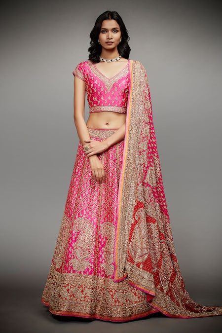 RI Ritu Kumar Burgundy & Navy Velvet Lehenga Set | Trendy blouse designs, Ritu  kumar bridal, Designs for dresses