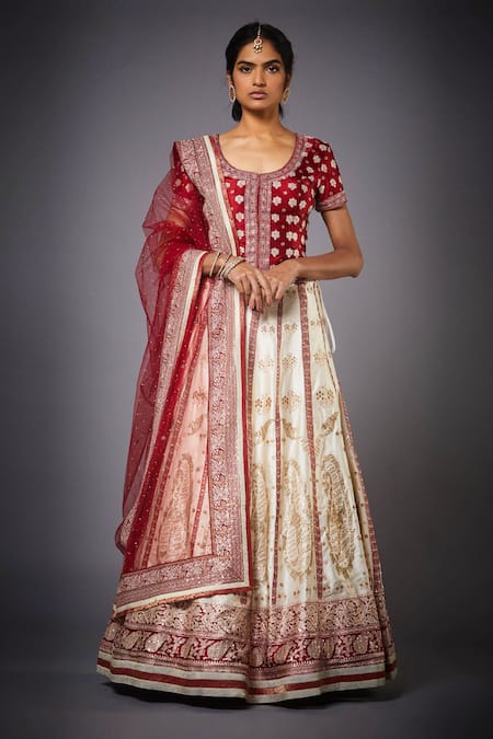 RI.Ritu Kumar Silk Bridal Lehenga Set 