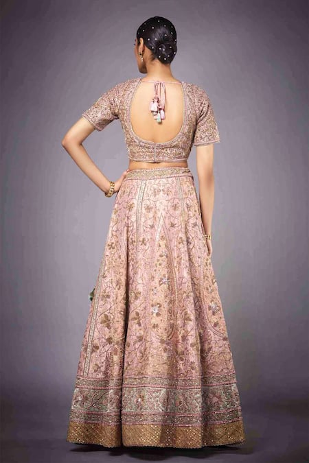 RI.Ritu Kumar Silk Embroidered Bridal Lehenga Set 