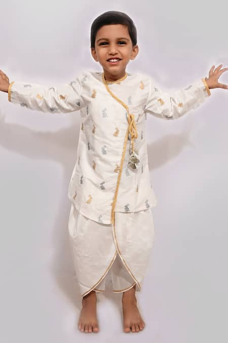 White dhoti kurta on sale for baby boy