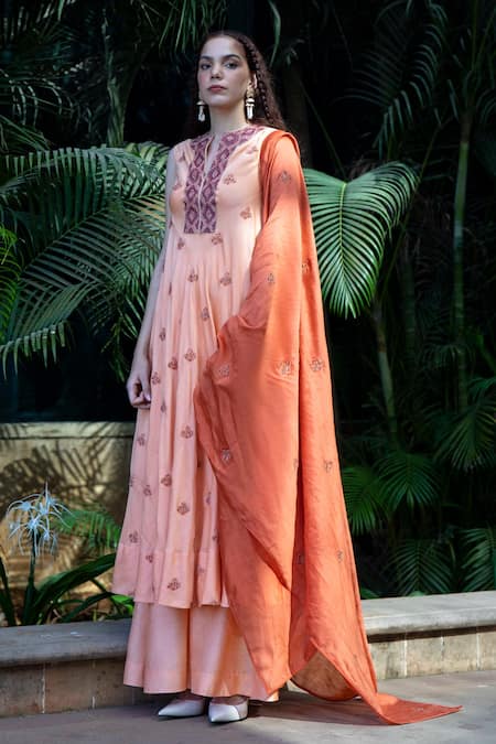 Labbada Chanderi Silk Kurta Palazzo Set 