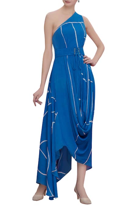 Vedika M Blue Printed Dress 