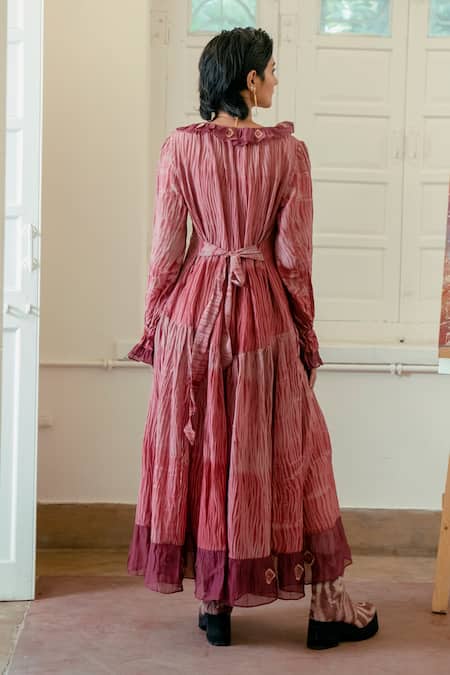 The Loom Art Shibori Frill Dress 