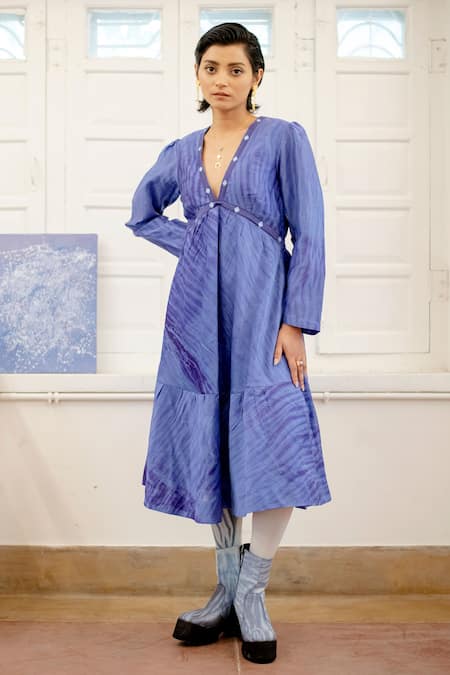 The Loom Art Shibori Tiered Dress 