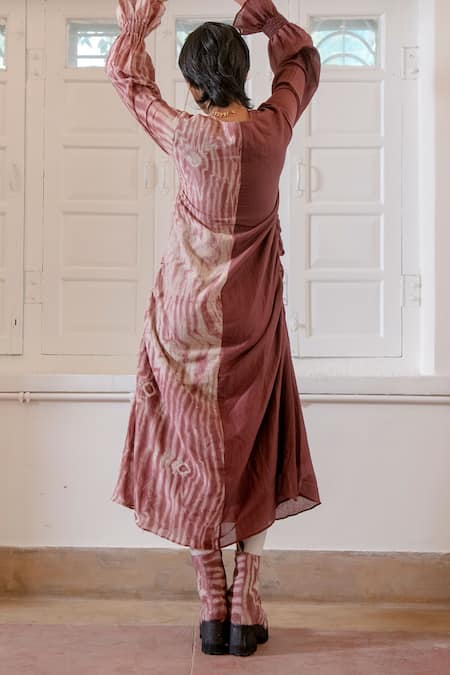 The Loom Art Knotted Shibori Dress 