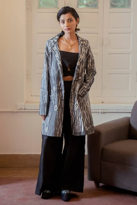 The Loom Art Shibori Blazer & Pant Set 