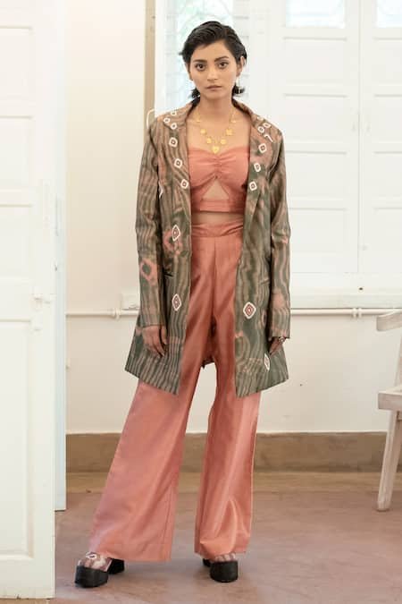 The Loom Art Embroidered Blazer & Pant Set 