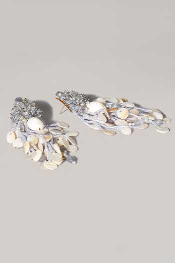 Buy_House Of D"Oro_Blue Beads Sampaguita Dangler Earring_Online_at_Aza_Fashions