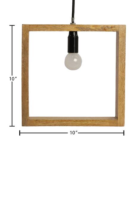 Buy_Logam_Brown Aluminium Square Pendant Light_Online_at_Aza_Fashions