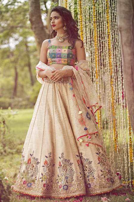 Rajiramniq Tissue Chanderi Lehenga Set 