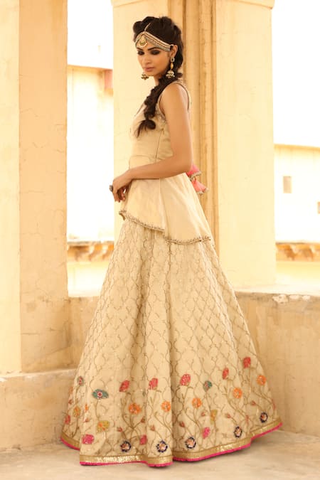Rajiramniq Tissue Chanderi Lehenga Set 