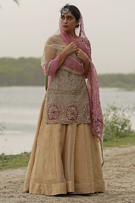 Rajiramniq Chanderi Kurta & Lehenga Set 