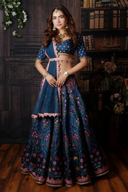 Archana Kochhar Lagoon Printed Lehenga Set 