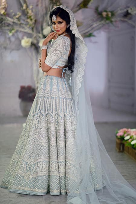 Ivory Pearl Lehenga Set | Seema Gujral – KYNAH