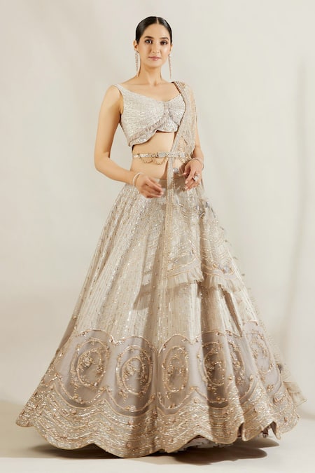 Adaara Couture Silk Embellished Bridal Lehenga Set 