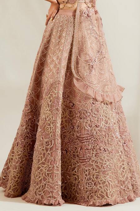 Shop Adaara Couture Purple Organza, Net, Satin Sweetheart Neck Embellished Bridal Lehenga Set Online at Aza Fashions Shop_Adaara Couture_Purple Organza, Net, Satin Sweetheart Neck Embellished Bridal Lehenga Set _Online_at_Aza_Fashions