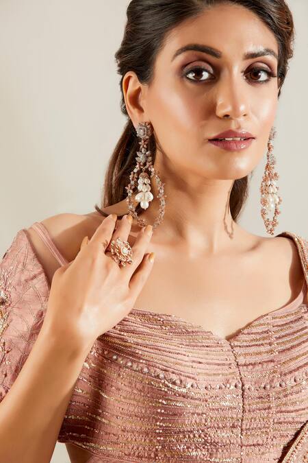 Adaara Couture Purple Organza, Net, Satin Sweetheart Neck Embellished Bridal Lehenga Set at Aza Fashions Adaara Couture_Purple Organza, Net, Satin Sweetheart Neck Embellished Bridal Lehenga Set _at_Aza_Fashions