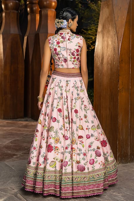 Kalista Noor Floral Print Bridal Lehenga Set 