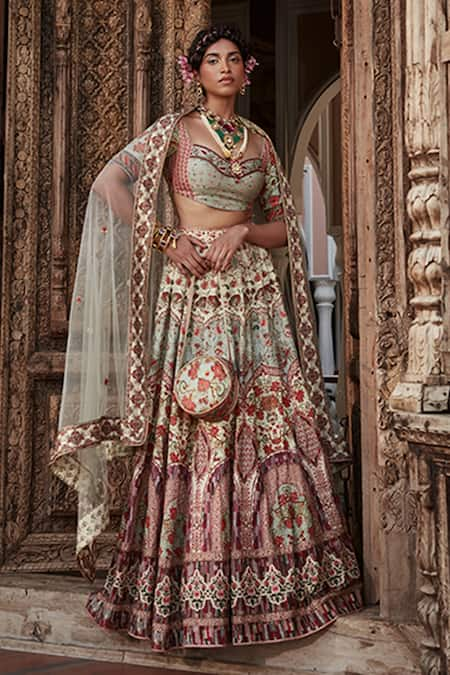 Kalista Arohi Chintz Pattern Bridal Lehenga Set 