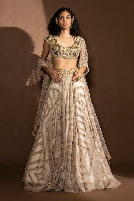 Abhishek Sharma Embroidered Lehenga Set 