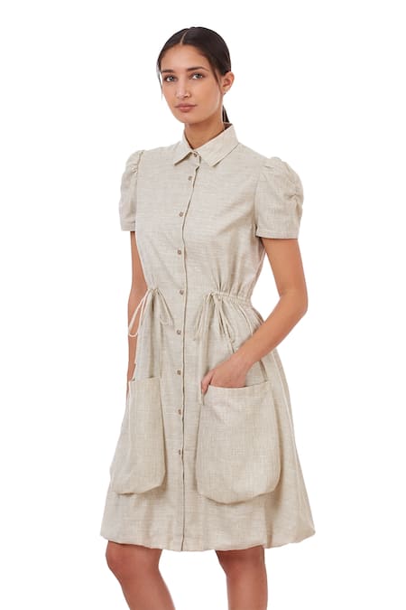 Genes Lecoanet Hemant Striped Linen Dress 