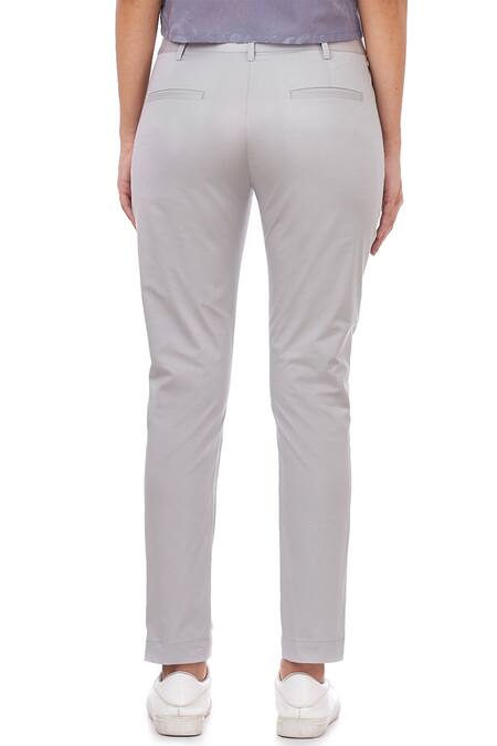 Haddington Wool Silk Light Gray Pants