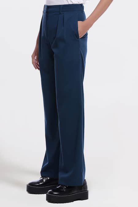 Women's Tall Wide Leg Pleated Dress Pants Black | American Tall
