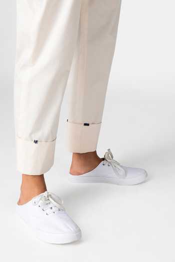 Shop Genes Lecoanet Hemant White Cotton Twill Straight Fit Trousers Online at Aza Fashions Shop_Genes Lecoanet Hemant_White Cotton Twill Straight Fit Trousers_Online_at_Aza_Fashions