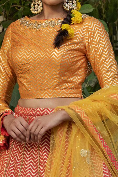 Shop Nikasha Pink Net, Cambric Boat Printed Lehenga Set Online at Aza Fashions Shop_Nikasha_Pink Net, Cambric Boat Printed Lehenga Set _Online_at_Aza_Fashions