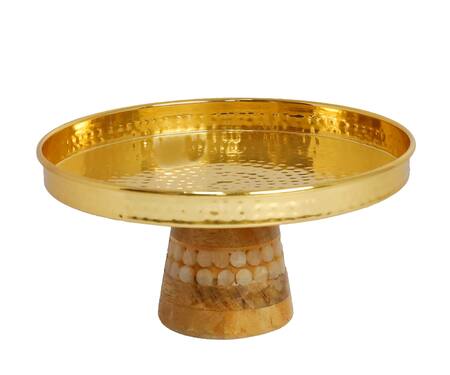 Shop_Logam_Gold Ezme Platter Single Pc_at_Aza_Fashions