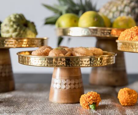 Shop_Logam_Gold Ezme Platter Single Pc_Online_at_Aza_Fashions